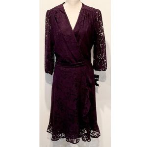 Maison Tara Purple Lace Hi-Low Dress - NWT